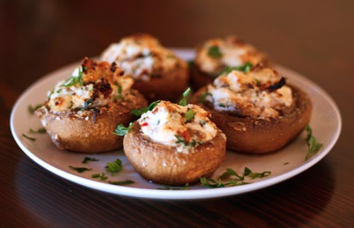 Spinach & Ricotta Stuffed Mushroom Caps